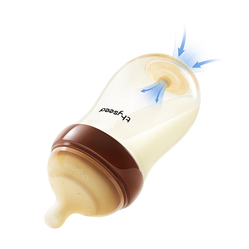 thyseed PPSU Natural Anti-Colic Baby Bottles | Newborn Breast Like Nursing Bottle for Breastfed Babies with Nipple, (2+ Months 8 Ounce,1 Pack - Image 1